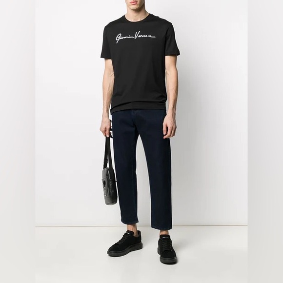 VERSACE GIANNI SIGNATURE T-SHIRT, Black